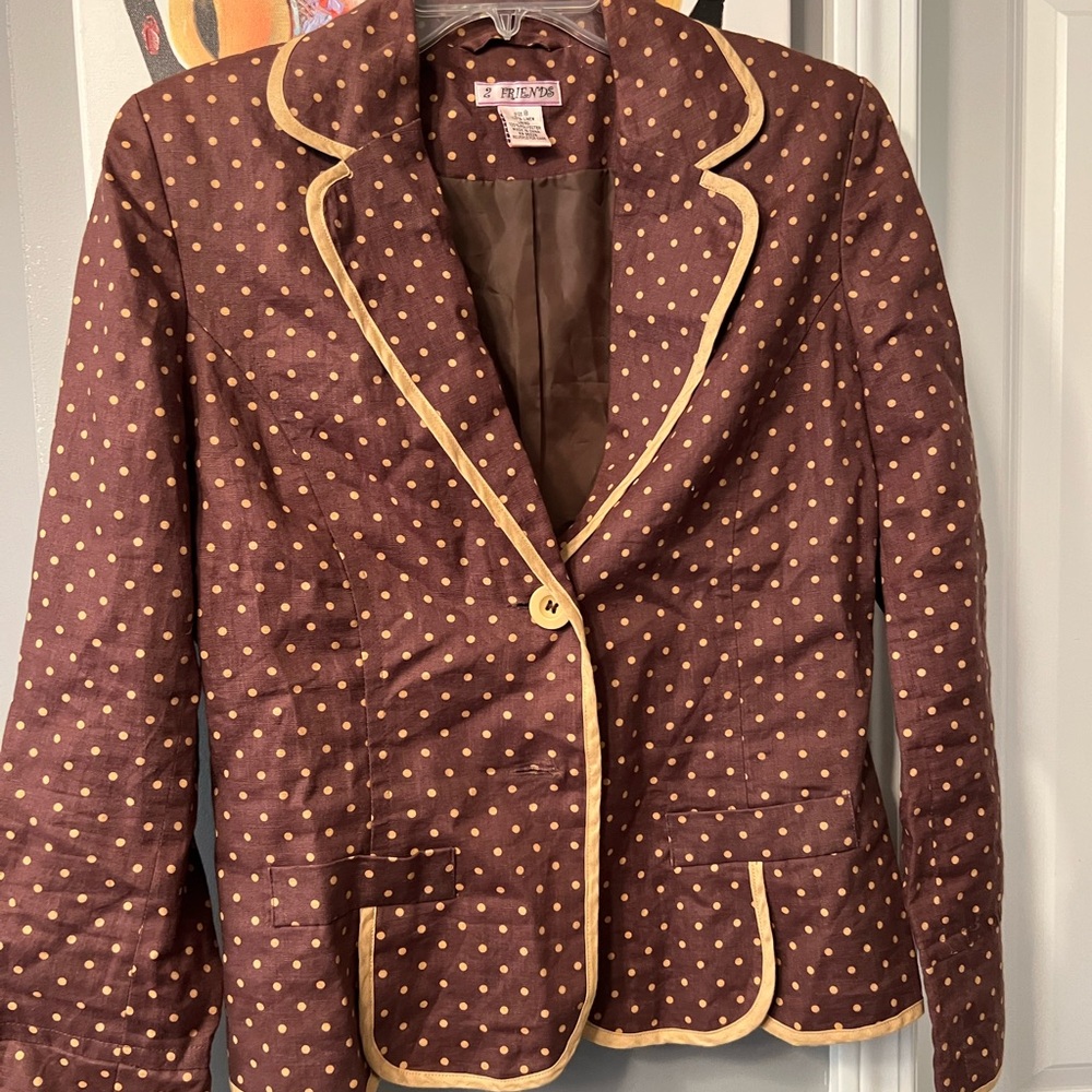 100 percent t lined linen blazer